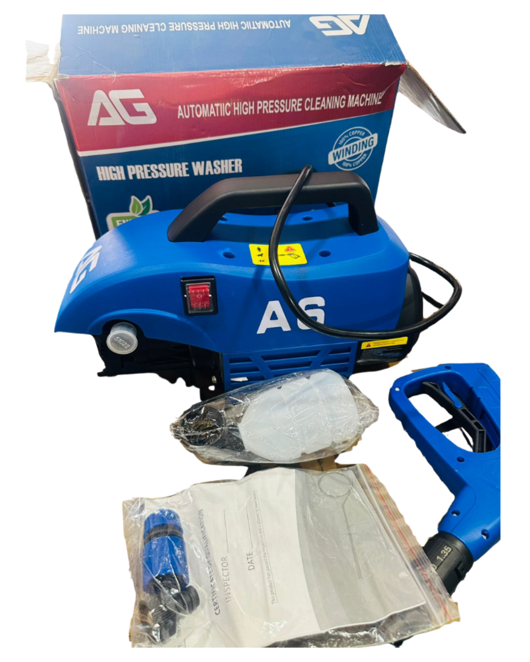 AG A6 High Pressure Washer 200 Bar – 1000W Car Washing Machine | Best Heavy Duty Jet Cleaner in Pakistan