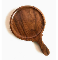 Small Wooden Round Pizza Pan – Perfect for Personal Pizzas