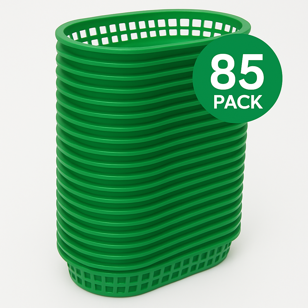 Plastic Burger Basket – 85 Pcs | Durable Serving Baskets for Restaurants & Cafés in GCC