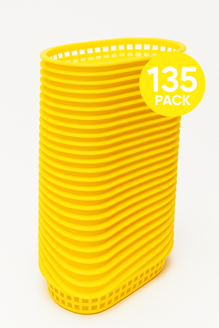 Plastic Burger Basket – 135 Pcs | Durable Serving Baskets for Restaurants & Cafés in GCC