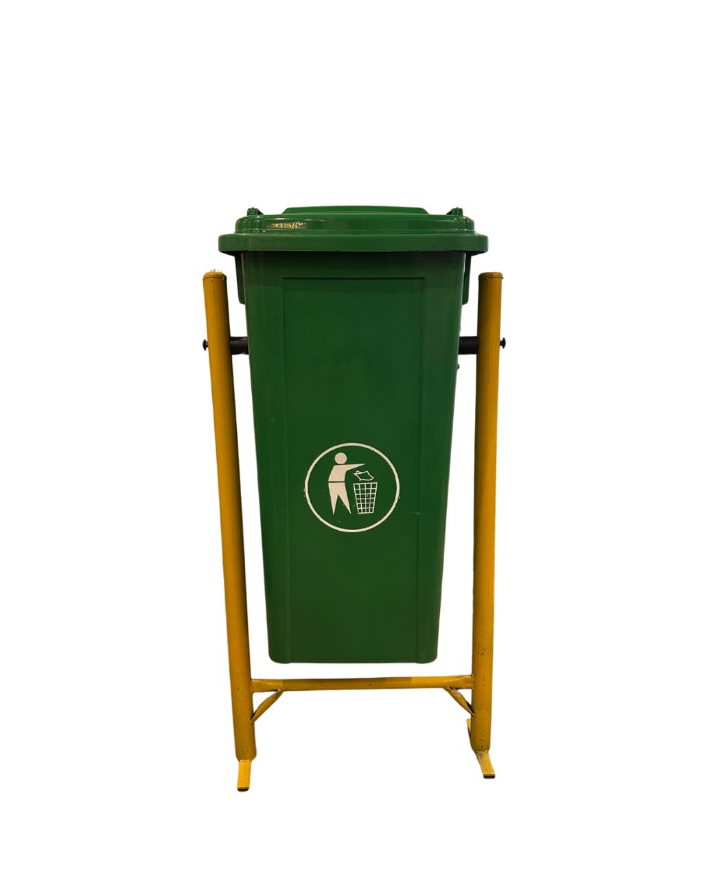 120 Litre Plastic Garbage Bin – With Wheels & Pedal or With Stand