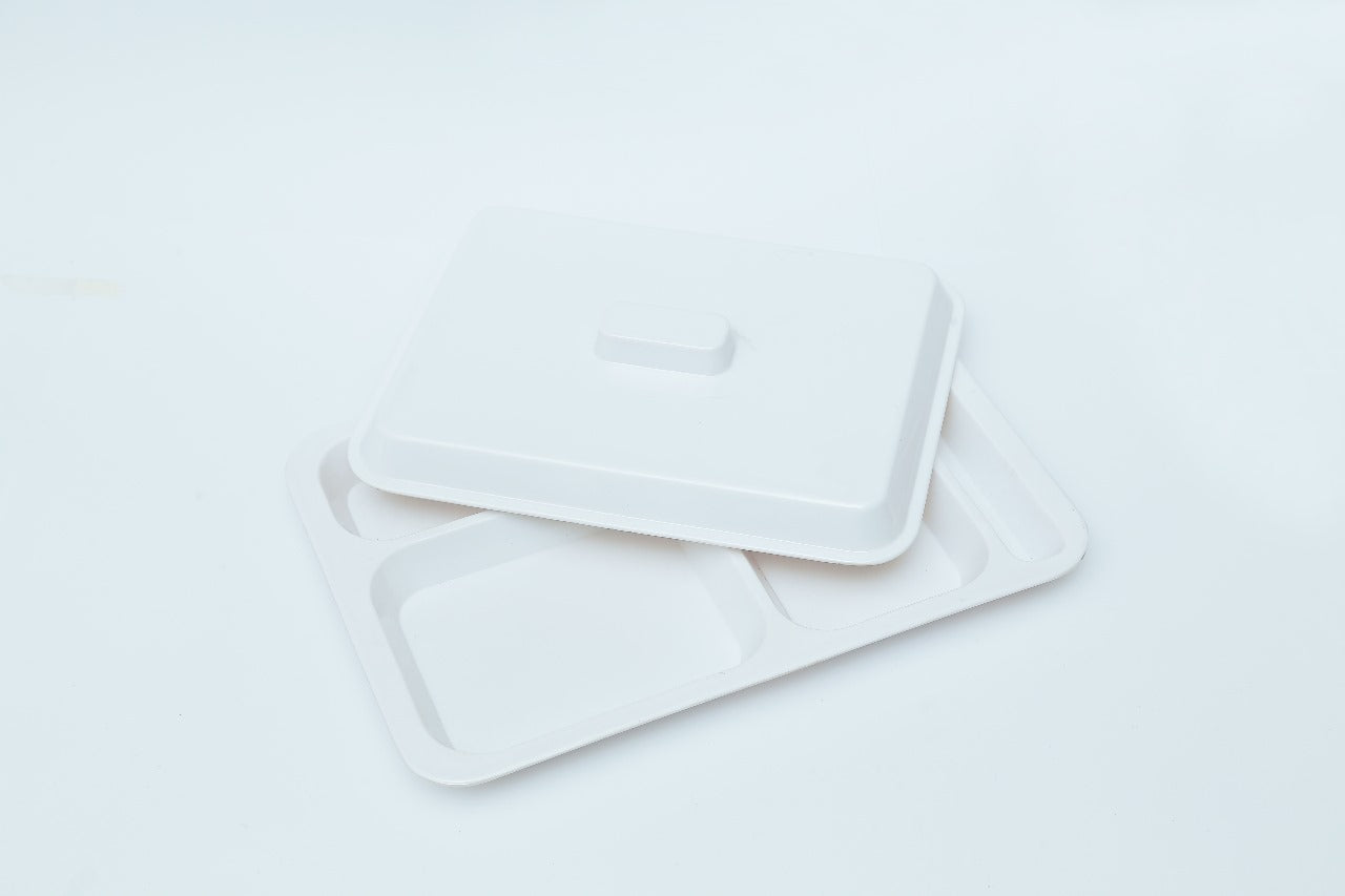5 portion tray with lid