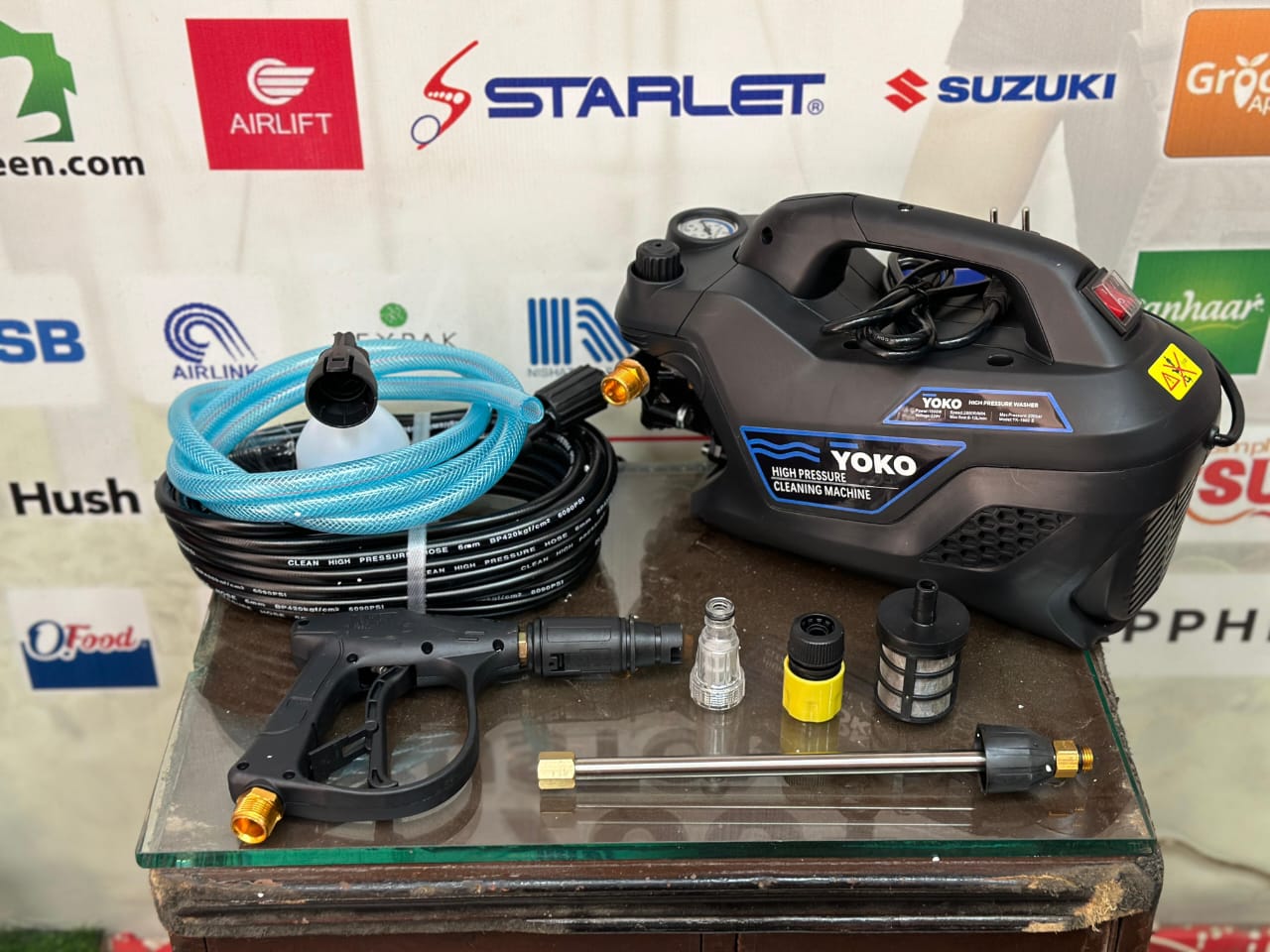 YOKO High Pressure Car Washer | Portable Electric Power Cleaner with Spray Gun, Foam Cannon & Hose – Ideal for Car, Bike, Patio & Home Cleaning