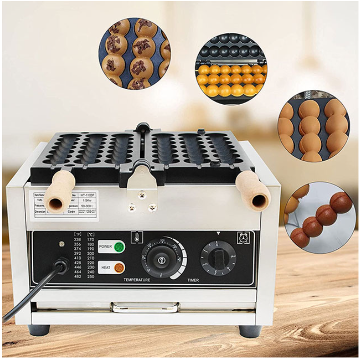 Commercial Electric Bubble Skewer Waffle Ball Machine